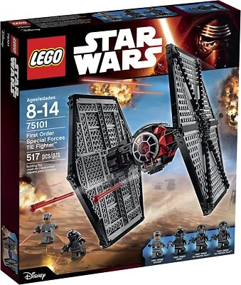 NEW LEGO 75101 STAR WARS FIRST ORDER SPECIAL FORCES TIE FIGHTER RETIRED SET - Image 1 of 4