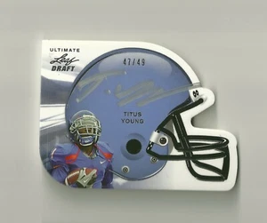 2011 Leaf Ultimate Draft Helm Die Cuts #HTY1 Titus Young /49 Lions Boise Auto - Bild 1 von 2