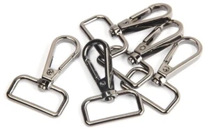 15 Pcs D Ring Swivel Lobster Claw Clasp Push Gate Snap Hooks Trigger 1" - Picture 1 of 8