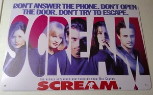 SCREAM Blechschild 8x12 Horror Slasher Wes Craven Drew Barrymore Neve Campbell - Bild 1 von 2