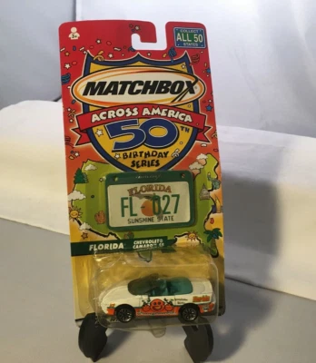 Matchbox Across America 50th Birthday Series FLORIDA 2001 CAMARO SS ORIG PKG !! - Image 1 of 4