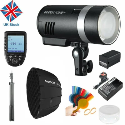 Godox AD300Pro 300W 2.4G TTL Flash Strobe Light 1/8000 HSS+Grid Softbox F Nikon