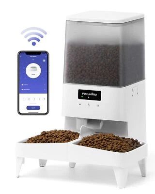 Futterautomat Katze 5L Katzen Futterautomat WiFi mit Doppelnapf Automatischer... - Bild 1 von 4