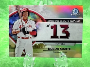 Noelvi Marte - Scouts Top 100 - 2023 Bowman BTP-13 Cincinnati Reds Rookie Card - Picture 1 of 11