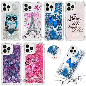 Handy SchutzHülle Tasche Cover Case Glitzer Stern Flüssig Sternenstaub Bumper 1 - Bild 1 von 44