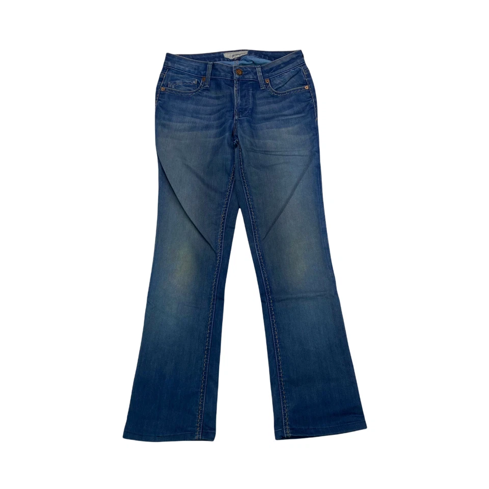 Pantalones de mezclilla J & Company Beverly tiro alto corte bota para mujer talla 27 lavado medio Foto 1 de 4