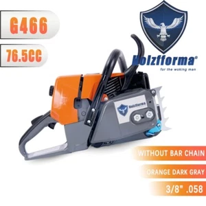 Holzfforma 76cc Orange Gray G466 NOBar Chain Compatible With MS460 046 Chainsaw - Imagen 1 de 5
