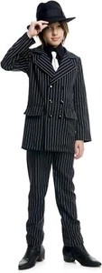 Gangster Suit Roaring 20's Mafia Mob Boss Fancy Dress Up Halloween Child Costume - Picture 1 of 6