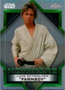 2023 Topps Star Wars Chrome MONIKERS Insert Card M-2 / LUKE SKYWALKER - Picture 1 of 2