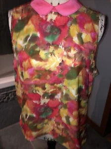 Forever 21 Exclusive Multicolor Floral Print Sleeveless Blouse Size Large - Picture 1 of 11
