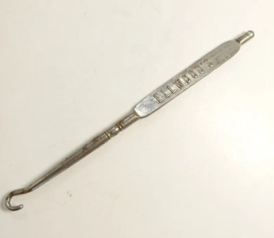 Antiguo gancho de botón para zapatos Ellwood's Arbuckle California publicidad premium Foto 1 de 4