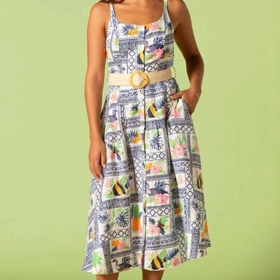 Tory Richard NWT size 4 Island collective‎ Kalone midi dress - Image 1 of 4