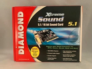 Diamond Xtreme Sound 5.1 / 16 Bit PCI Sound Card New Sealed in Opened Box *READ* - Afbeelding 1 van 8