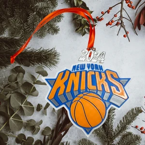 3D Printed Basketball Christmas Ornament | Silver 2025 charm | Great gift - Picture 1 of 4