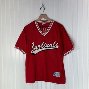 Vintage 1997 St. Louis Cardinals McGwire Jersey L True Fan MLB Red Mesh V-Neck - Picture 1 of 9