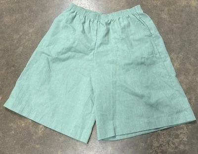 Bermudas Blair Pantalones Cortos Mujer 18PT Verde Claro Cintura Elástica Con Bolsillos Carrera Cas Foto 1 de 3