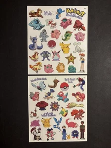 1999 POKEMON Rose Art TEMPORARY TATTOOS Nintendo Vintage 50 Tattoos New G1 & G2 - Bild 1 von 1