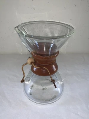 Nice Vintage Chemex Green Label 9 1/2” Glass Carafe - image 1 of 4