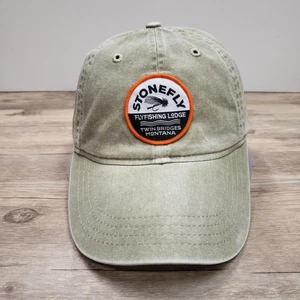 Cappello Stonefly Fly Fishing Lodge berretto cinturino toppa posteriore due ponti Montana uomo - Foto 1 di 7