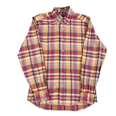 Camisa con botones Bills Khakis para hombre pequeña colorida a cuadros hecha en EE. UU. Foto 1 de 4