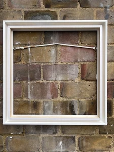 Weißer Holz Tablettrahmen Schweberahmen L Form Rahmen für Paneele GRÖSSEN AUF BESTELLUNG - Bild 1 von 2