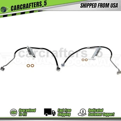 2 mangueiras hidráulicas de freio dianteiro para 16 Ford F-450 Super Duty F-550 Super Duty 6.7L - Imagem 1 de 4