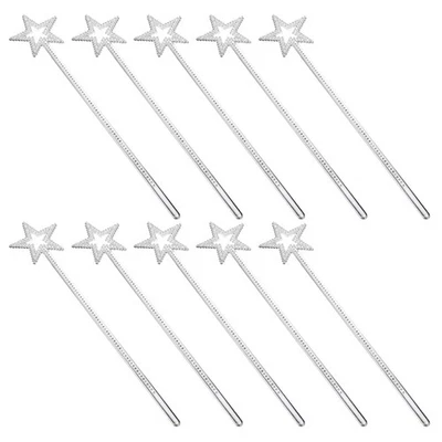 10 pezzi portatili per ragazze per ragazze glitter bacchette fata - Immagine 1 di 4