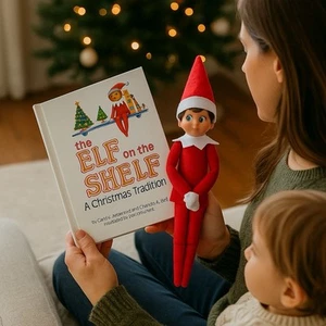 Elf on the Shelf Boy with Book & Box Christmas Tradition Set Scout Elf Holiday - Picture 1 of 16