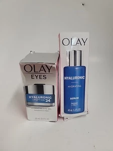 Olay Hyaluronic + Peptide 24 0.5oz And Hyaluronique Hydratant 1.3oz  - Picture 1 of 3