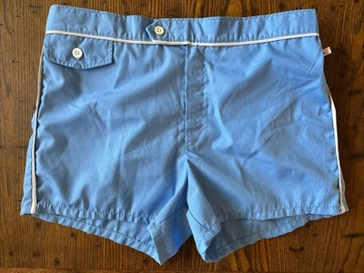 Pantalones Cortos Jantzen Vintage Bañador Tenis Caminar Años 70 Azul Talla 34 Hecho en EE. UU. Foto 1 de 4