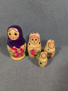 Vintage Matroyshka Dolls Vintage 80s 4 piece made in Kirov USSR 1981 - Picture 1 of 9