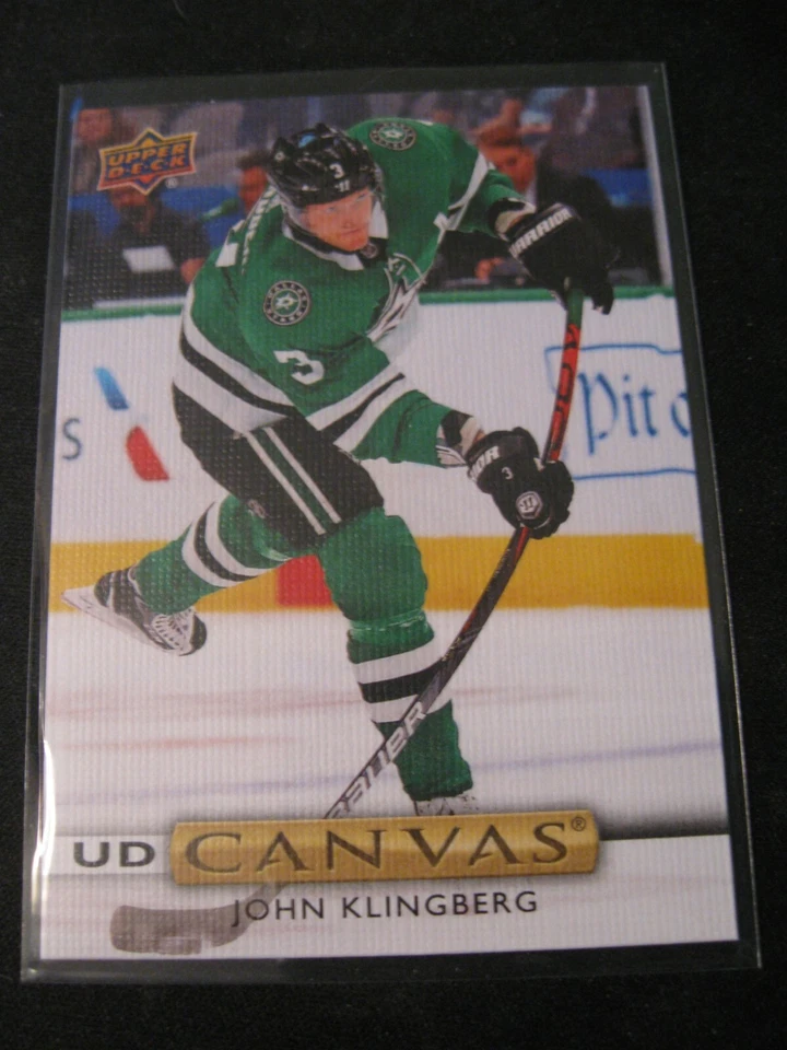 JOHN KLINGBERG 2019-20 NHL Upper Deck Canvas #C-187 Dallas Stars MINT!  - Image 1 of 2