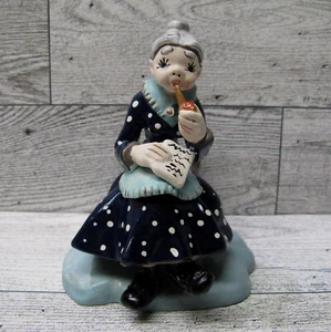 Napco MAW Figur Keramik Oma Pfeife rauchen Schaukelstuhl Vintage 1958 - Bild 1 von 8