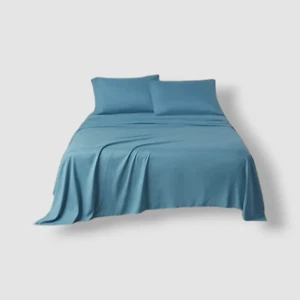 Intelligent Design Blue Teal Charcoal Microfiber Sheet 4-Piece Set, Queen Size - Picture 1 of 6