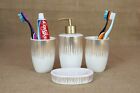 Ceramic Bathroom Accessory Set Liquid handwash Soap Dispenser/ Toothbrush holder