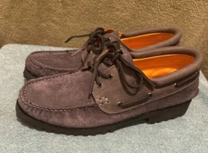 ZAPATO BARCO TIMBERLAND AUTÉNTICO COSIDO A MANO GRIS MD GRANO COMPLETO A29Y5 TALLA 10 - Imagen 1 de 5