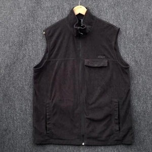 Helly Hansen Mens Size 2XL Full Zip Micro Fleece Vest Black Pockets Mock Neck - Picture 1 of 14