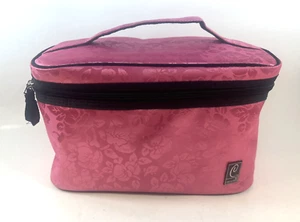 Caboodles Reißverschluss Stoff Make-up Kosmetikkoffer Tasche Rosa Blumenmuster 10,5x 6,5" - Bild 1 von 9