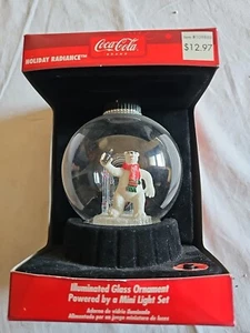 NEW Coca Cola Ornament Holiday Radiance Illuminated Christmas Polar Bear - Picture 1 of 4