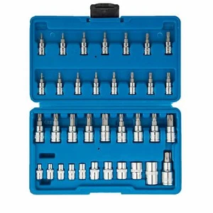 Juego de 35 brocas Torx y zócalos eléctricos con estuche con brocas de acero industriales S2 - Imagen 1 de 3