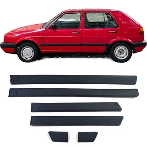 Breite Türleisten Zierleisten Set 6 teilig für VW Golf 2 87-92 4-Türer - Picture 1 of 11