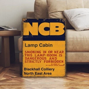 Vintage Personalised NCB Coal Board Miners Lamp Mining Lamp Cabin Sign - Picture 1 of 3