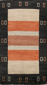 Contemporary Striped Gabbeh Oriental Area Rug Dining Room Hand-knotted WOOL 6x9 - Picture 1 of 12