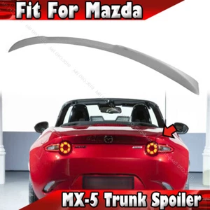 Fit For Mazda Miata MX-5 ND 2D V Type Trunk Lip Spoiler 16-25 Unpainted - Picture 1 of 4