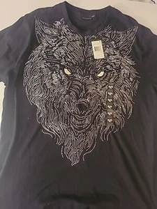 Sean Jean bestickt Herren XL Shirt Wolf Night Sky neu mit Etikett - Bild 1 von 13