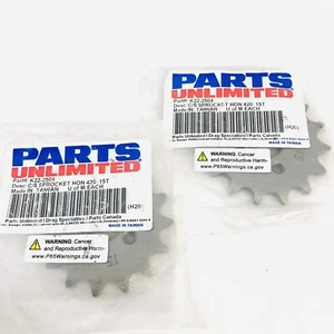 LOTE DE 2 PIEZAS PIÑÓN C/S ILIMITADO K22-2504 HON 420 15T - Imagen 1 de 3