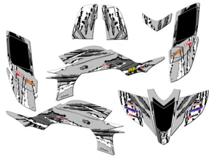 2003-2013 (modelo de carbono marco de acero) YFZ 450 TRITURADORA gris senge kit de gráficos - Imagen 1 de 7