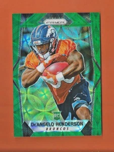 Panini Prizm Green Scope Prizm RC De'Angelo Henderson 2017 #d 22/99 Broncos - Imagen 1 de 2
