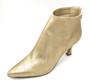 Ovye AT480 stivaletto pelle oro cerniera tacco T 9cm - Picture 1 of 4