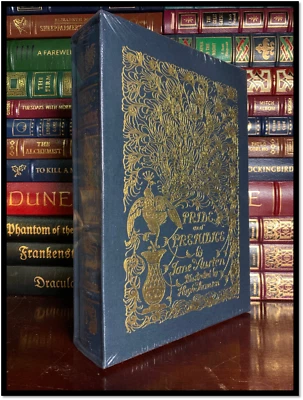  Pride & Prejudice by Jane Austen New Easton Press Leather Bound Deluxe Peacock Foto 1 de 4